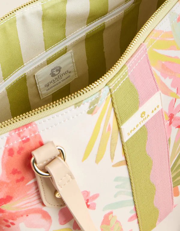 Spartina Zip Travel Tote | Castillo Tropical - Juli's Wearable Art