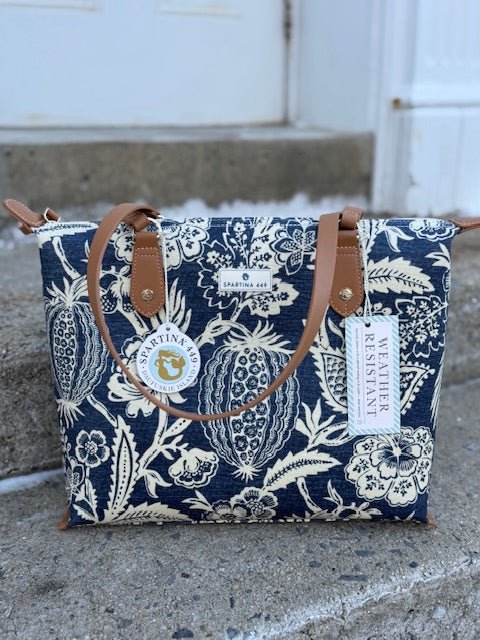 Spartina Zip Travel Tote | Fagler Blue - Juli's Wearable Art