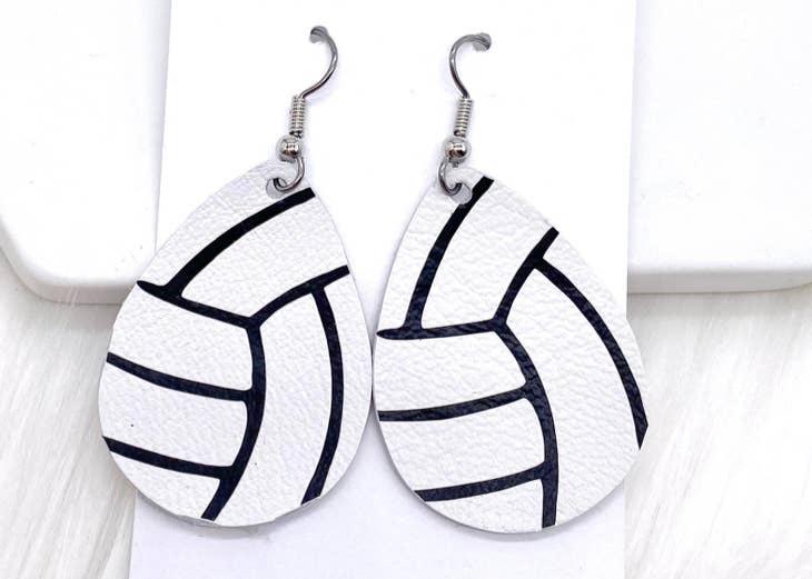 Sporty Volleyball Novelty Earrings - Juli's Wearable Art