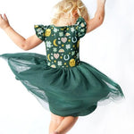 St. Patricks Day Bamboo Tulle Twirl Dress - Juli's Wearable Art