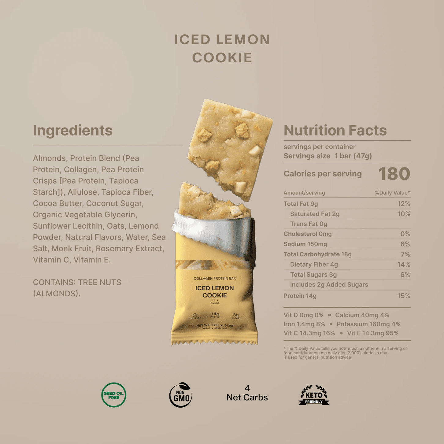Stars + Honey Iced Lemon Cookie Bars – The Collagen Protein Bar - Juli's Wearable Art