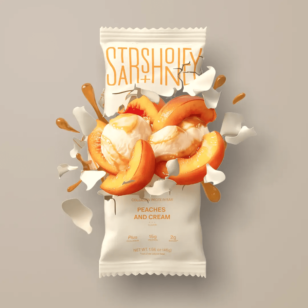 Stars + Honey Peaches & Cream Bars – The Collagen Protein Bar