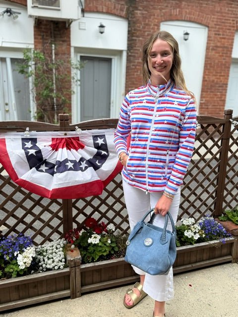 Stars & Stripes Cooling Zip Jacket - Juli's Wearable Art