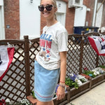 Stars & Stripes Denim Skort - Juli's Wearable Art