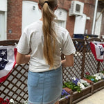 Stars & Stripes Denim Skort - Juli's Wearable Art