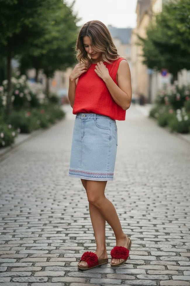 Stars & Stripes Denim Skort
