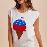 Stars, Stripes & Sprinkles Sweater - Juli's Wearable Art