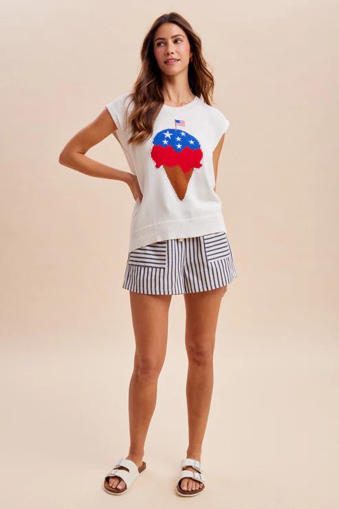 Stars, Stripes & Sprinkles Sweater - Juli's Wearable Art