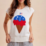 Stars, Stripes & Sprinkles Sweater - Juli's Wearable Art