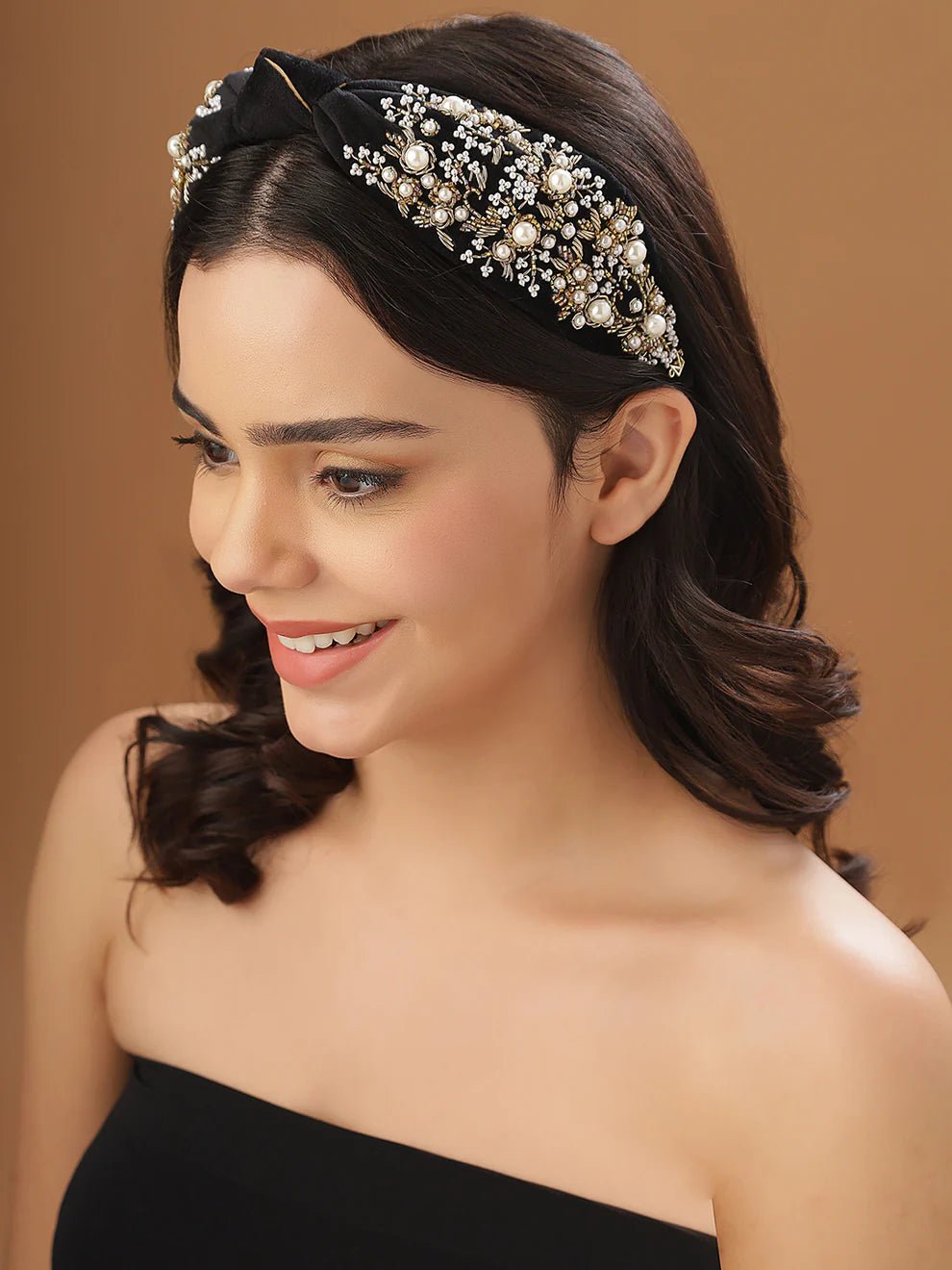 Statement Headband | Aurora Luxe-Black & Gold