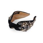 Statement Headband | Aurora Luxe - Black & Gold - Juli's Wearable Art
