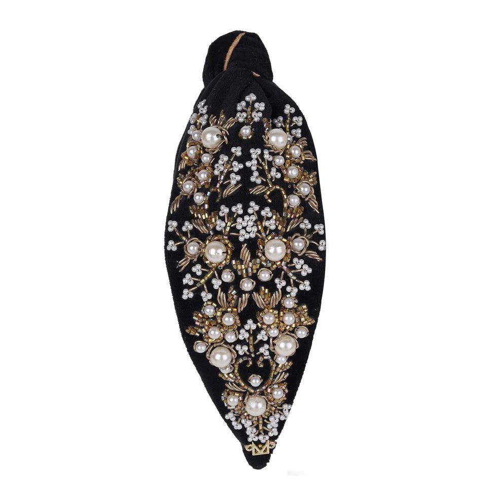 Statement Headband | Aurora Luxe - Black & Gold - Juli's Wearable Art