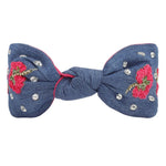Statement Headband | Classic Floral Pearl Embroidery - Juli's Wearable Art