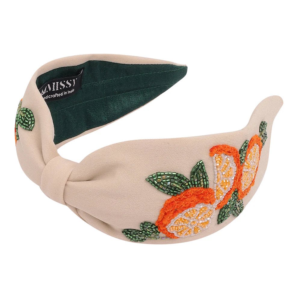 Statement Headband | Sun - Kissed Orange Slice - Juli's Wearable Art