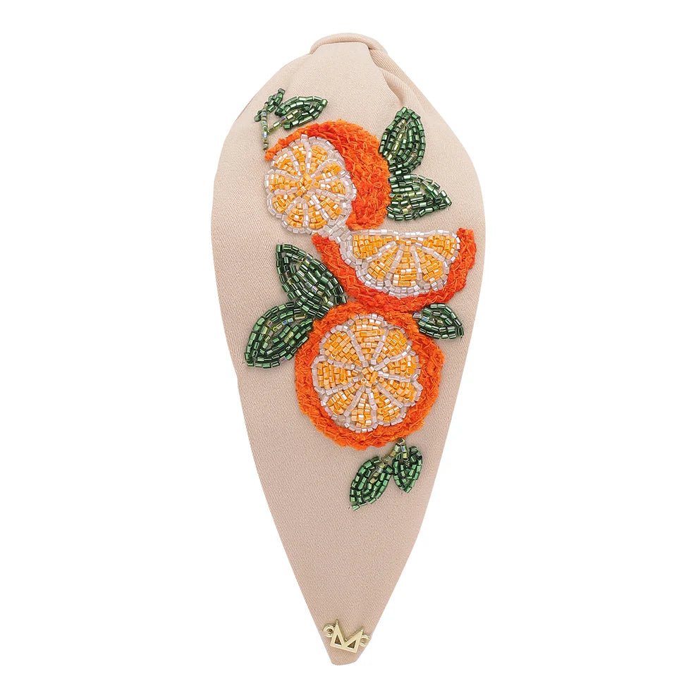 Statement Headband | Sun - Kissed Orange Slice - Juli's Wearable Art