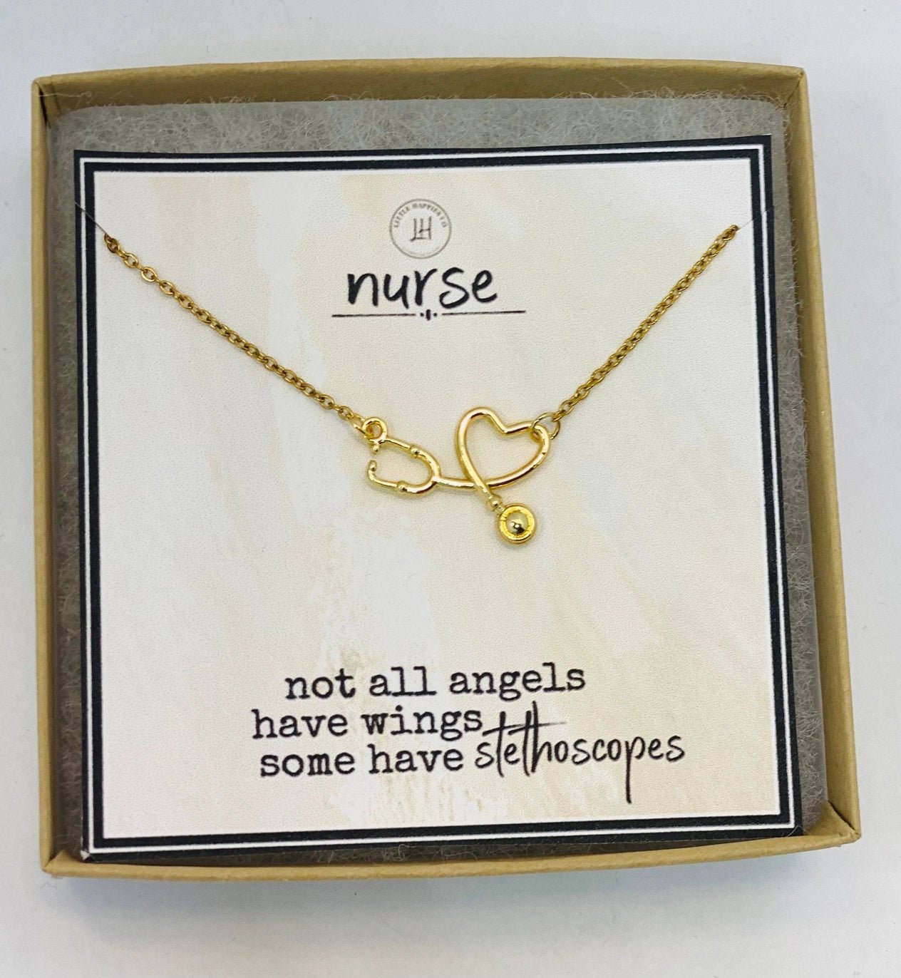 Stethoscope Necklace | Nurse Appreciation | Gold