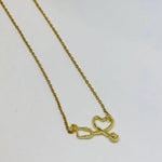Stethoscope Necklace | Nurse Appreciation | Gold - Juli's Wearable Art