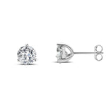 Stia 3 Prong Solitaire Silver Studs - Juli's Wearable Art