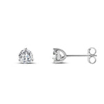 Stia 3 Prong Solitaire Silver Studs - Juli's Wearable Art