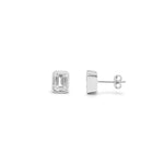 Stia Baguette Bezel Stud Earrings - Juli's Wearable Art