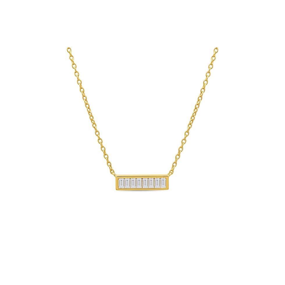 Stia Baguette CZ Bar Necklaces - Juli's Wearable Art