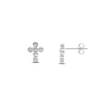 Stia Bezel Cross Stud Earrings - Juli's Wearable Art