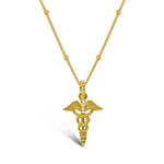 Stia Caduceus Charm & Chain Necklace - Juli's Wearable Art