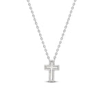 Stia Classy Girls Wear Pearls - CZ Border Cross Necklaces - Juli's Wearable Art