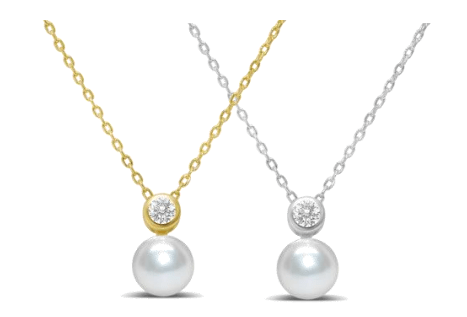 Stia "Classy Girls Wear Pearls" Pearl Bezel CZ l Necklace - Juli's Wearable Art