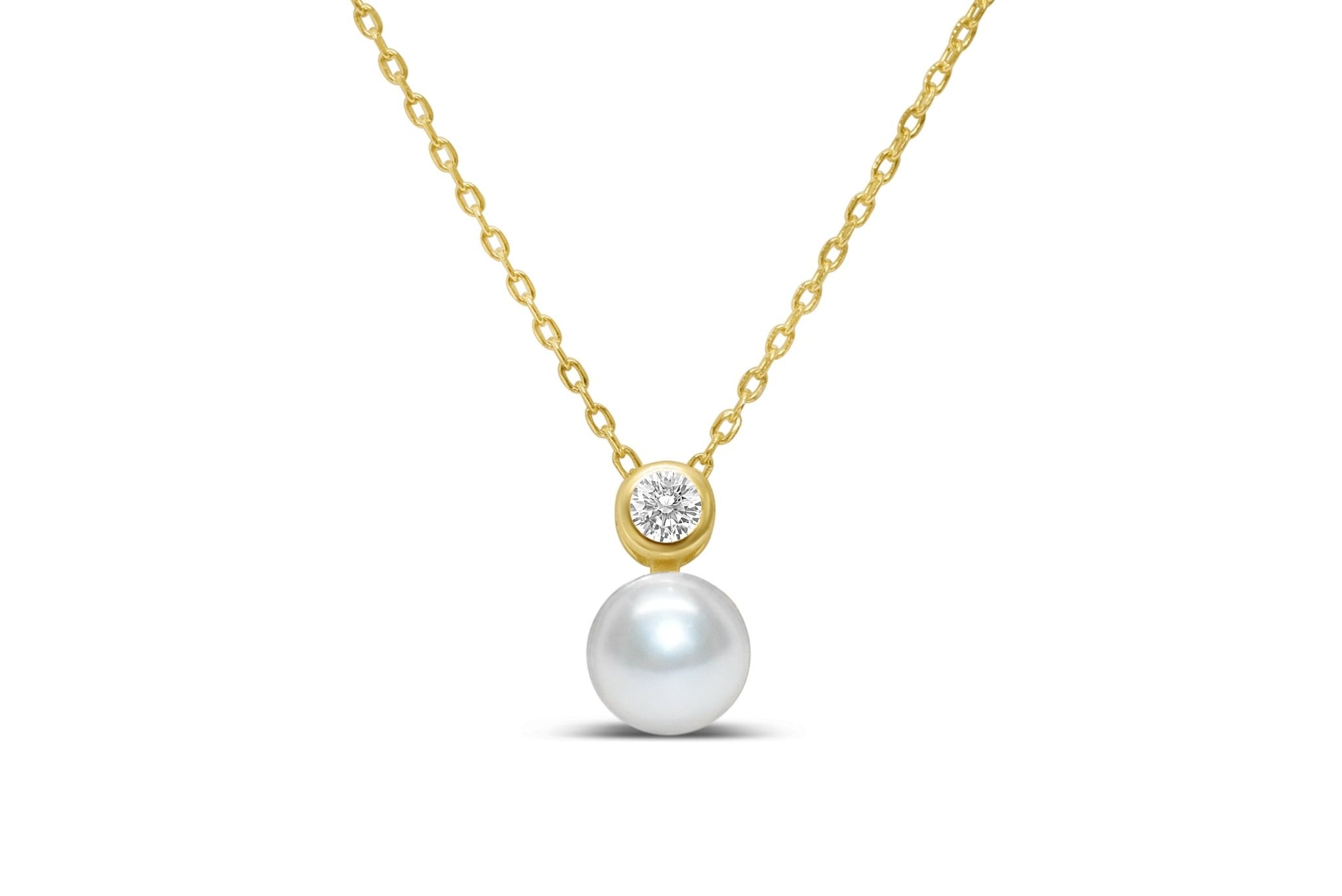 Stia "Classy Girls Wear Pearls" Pearl Bezel CZ l Necklace - Juli's Wearable Art