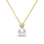 Stia "Classy Girls Wear Pearls" Pearl Bezel CZ l Necklace - Juli's Wearable Art