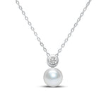 Stia "Classy Girls Wear Pearls" Pearl Bezel CZ l Necklace - Juli's Wearable Art