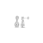 Stia Double Teardrop Halo Drop Earrings - Juli's Wearable Art
