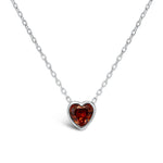 Stia Girl - Bezel Heart Birthstone Necklaces - Juli's Wearable Art