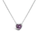 Stia Girl - Bezel Heart Birthstone Necklaces - Juli's Wearable Art