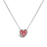 Stia Girl - Bezel Heart Birthstone Necklaces - Juli's Wearable Art