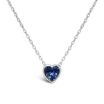 Stia Girl - Bezel Heart Birthstone Necklaces - Juli's Wearable Art