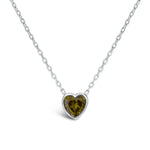 Stia Girl - Bezel Heart Birthstone Necklaces - Juli's Wearable Art