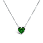 Stia Girl - Bezel Heart Birthstone Necklaces - Juli's Wearable Art