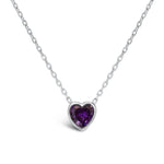 Stia Girl - Bezel Heart Birthstone Necklaces - Juli's Wearable Art