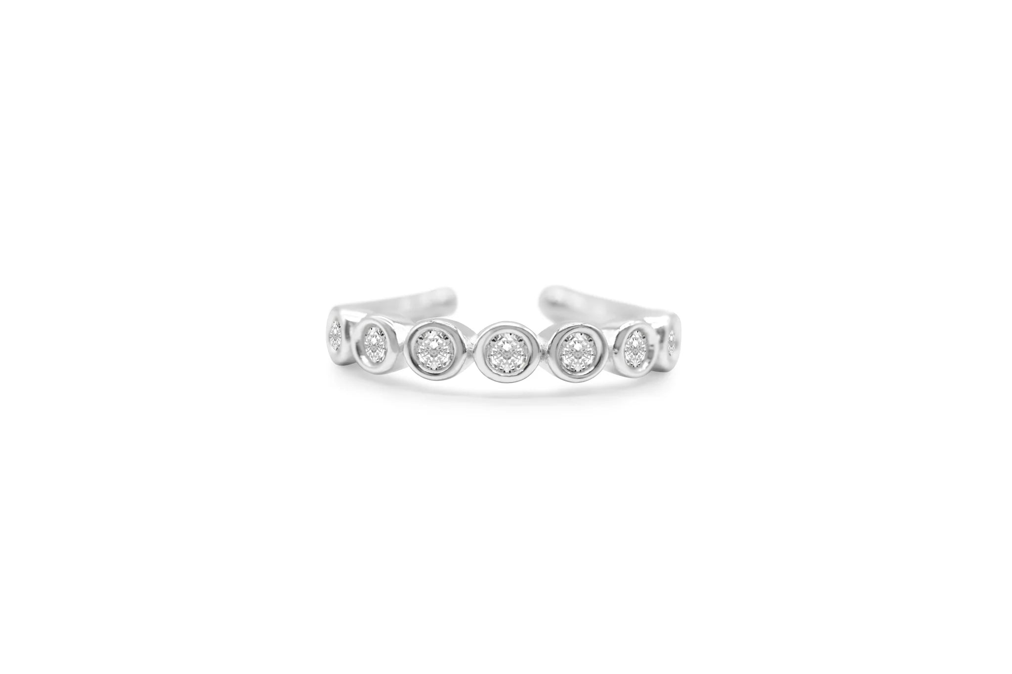 Stia IT FITS! Round CZ Bezel Band Droplet Rings - Juli's Wearable Art