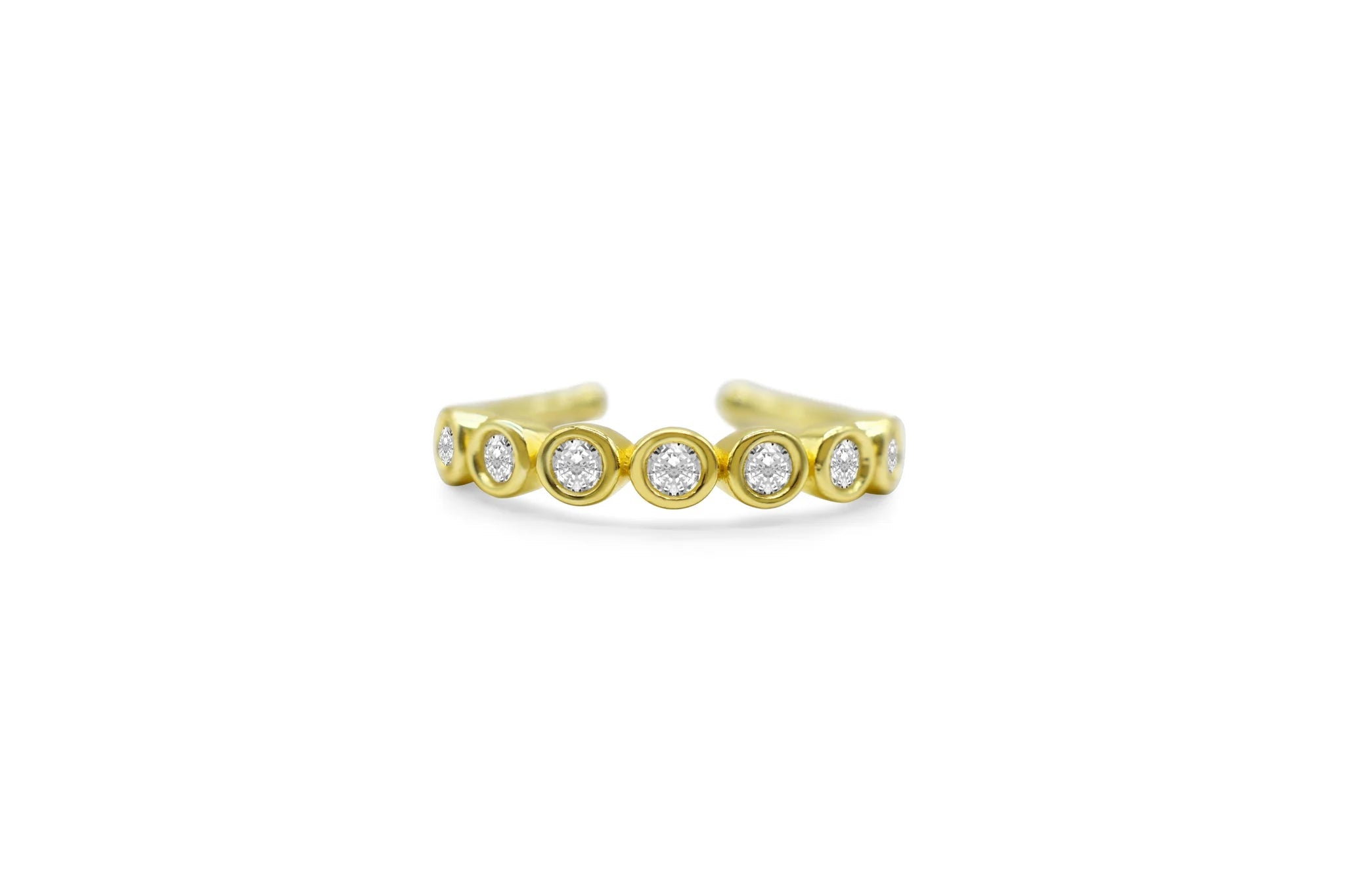 Stia IT FITS! Round CZ Bezel Band Droplet Rings - Juli's Wearable Art