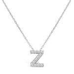 Stia Letter of Mine - Let it Shine Pave Initial Necklaces - Silver - Juli's Wearable Art