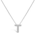 Stia Letter of Mine - Let it Shine Pave Initial Necklaces - Silver - Juli's Wearable Art