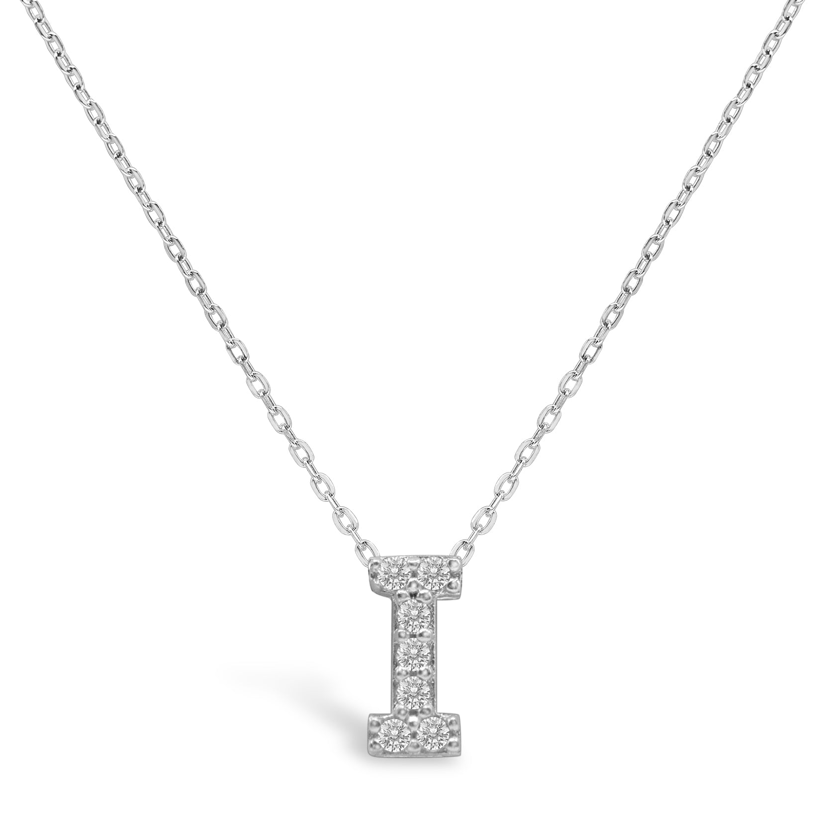 Stia Letter of Mine - Let it Shine Pave Initial Necklaces - Silver - Juli's Wearable Art