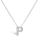Stia Letter of Mine - Let it Shine Pave Initial Necklaces - Silver - Juli's Wearable Art