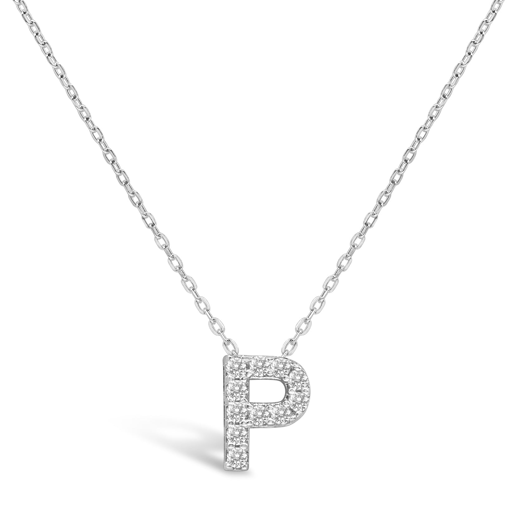 Stia Letter of Mine - Let it Shine Pave Initial Necklaces - Silver - Juli's Wearable Art