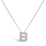 Stia Letter of Mine - Let it Shine Pave Initial Necklaces - Silver - Juli's Wearable Art
