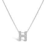 Stia Letter of Mine - Let it Shine Pave Initial Necklaces - Silver - Juli's Wearable Art