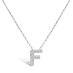 Stia Letter of Mine - Let it Shine Pave Initial Necklaces - Silver - Juli's Wearable Art